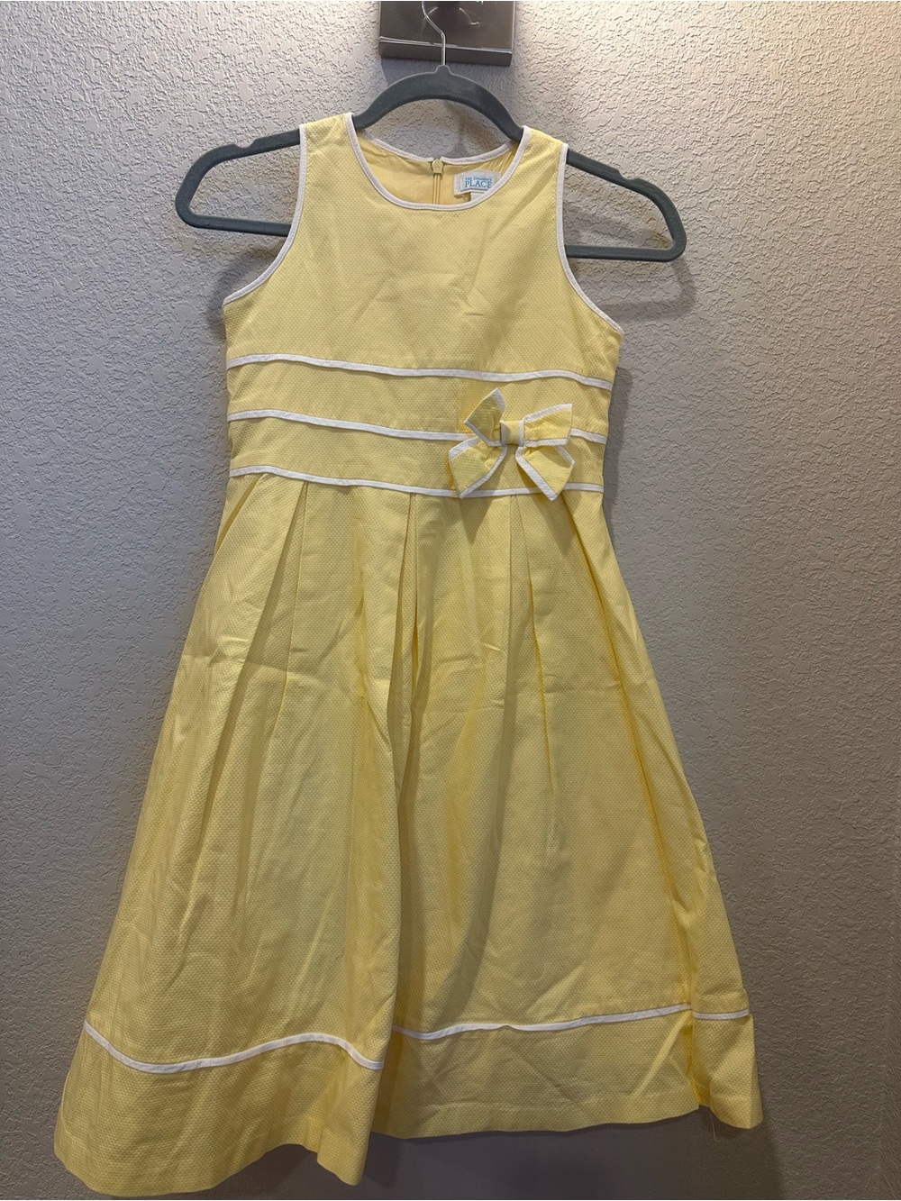 The Children's Place Yellow Sleeveless Bow-Applique Party Dress
